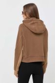 Кофта BOSS x Alica Schmidt жіноча колір коричневий з капюшоном з аплікацією