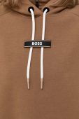 Кофта BOSS x Alica Schmidt жіноча колір коричневий з капюшоном з аплікацією