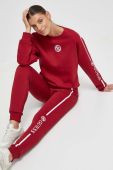 Кофта Guess жіноча колір бордовий з принтом (3590694)