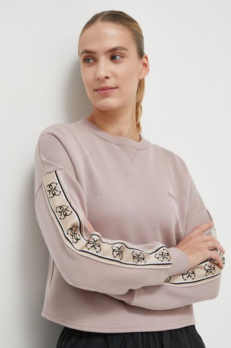 Кофта Guess жіноча колір рожевий з аплікацією (3553574)