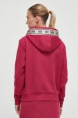 Кофта Guess жіноча колір рожевий з капюшоном з принтом (3545773)