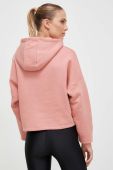 Кофта Guess жіноча колір рожевий з капюшоном з аплікацією (3532760)