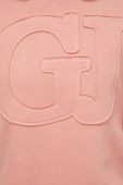 Кофта Guess жіноча колір рожевий з капюшоном з аплікацією (3532760)