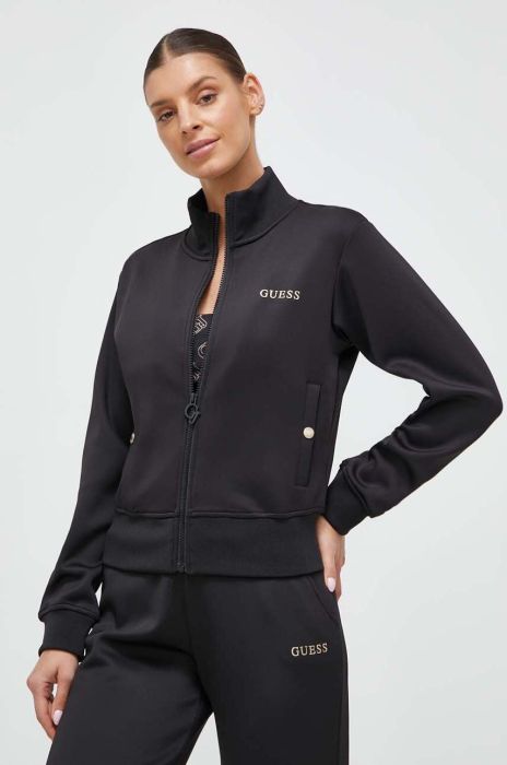 Кофта Guess жіноча колір чорний з аплікацією (3585148)