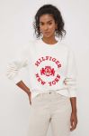 Кофта Tommy Hilfiger жіноча колір бежевий з аплікацією