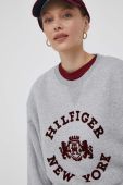 Кофта Tommy Hilfiger жіноча колір сірий з аплікацією (3496011)