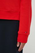 Кофта Tommy Hilfiger жіноча колір червоний з капюшоном однотонна (3476804)