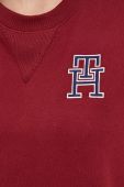 Кофта Tommy Hilfiger жіноча колір бордовий з аплікацією