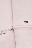 Кофта Tommy Hilfiger жіноча колір рожевий з капюшоном однотонна (3686895)