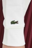 Кофта Lacoste жіноча колір білий з капюшоном з принтом