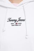 Кофта Tommy Jeans жіноча колір білий з капюшоном з принтом (3574224)