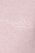 Кофта Superdry жіноча колір рожевий з капюшоном меланж (3465840)