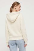 Кофта Superdry жіноча колір бежевий з капюшоном однотонна (3506518)