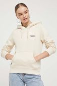 Кофта Superdry жіноча колір бежевий з капюшоном однотонна (3506518)