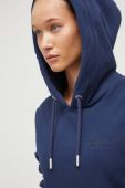 Кофта Superdry жіноча колір синій з капюшоном однотонна (3488923)