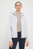 Кофта Superdry жіноча колір сірий з капюшоном меланж
