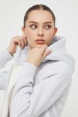 Кофта Superdry жіноча колір сірий з капюшоном меланж