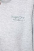 Кофта Superdry жіноча колір сірий з капюшоном меланж