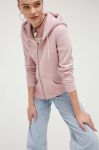 Кофта Superdry жіноча колір рожевий з капюшоном меланж (3506523)