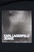 Кофта Karl Lagerfeld Jeans жіноча колір чорний з капюшоном з принтом