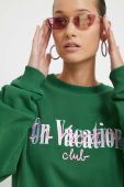 Кофта On Vacation жіноча колір зелений з аплікацією