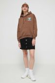 Кофта On Vacation жіноча колір коричневий з капюшоном з принтом