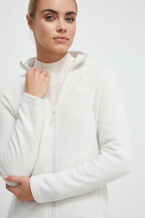 Спортивна кофта Jack Wolfskin Taunus колір бежевий однотонна