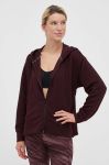 Кофта Dkny жіноча колір бордовий з капюшоном однотонна (3413774)