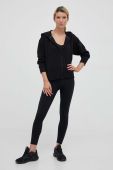 Кофта Dkny жіноча колір чорний з капюшоном однотонна (3413769)