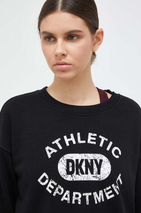 Кофта Dkny жіноча колір чорний з принтом (3495154)