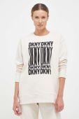 Кофта Dkny жіноча колір бежевий з принтом