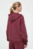 Бавовняна кофта Reebok Classic жіноча колір бордовий з капюшоном з аплікацією