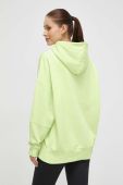 Кофта Reebok LUX COLLECTION жіноча колір зелений з капюшоном однотонна