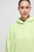 Кофта Reebok LUX COLLECTION жіноча колір зелений з капюшоном однотонна