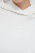Кофта Reebok LUX COLLECTION жіноча колір білий з капюшоном з аплікацією