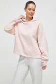 Кофта Reebok жіноча колір рожевий з капюшоном однотонна (3574229)