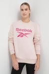 Кофта Reebok жіноча колір рожевий з принтом