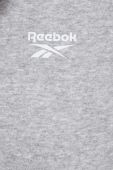 Кофта Reebok жіноча колір сірий з капюшоном меланж