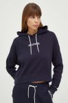 Бавовняна кофта лаунж Tommy Hilfiger колір синій з капюшоном з аплікацією (3506548)