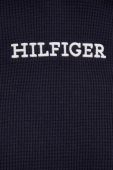 Бавовняна кофта лаунж Tommy Hilfiger колір синій з капюшоном з аплікацією (3506548)