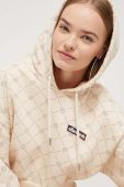 Кофта Ellesse жіноча колір бежевий з капюшоном візерунок (3537314)