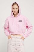 Кофта Ellesse жіноча колір рожевий з капюшоном візерунок