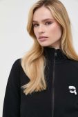 Кофта Karl Lagerfeld жіноча колір чорний з аплікацією (3503730)
