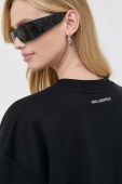 Кофта Karl Lagerfeld жіноча колір чорний з аплікацією (3499915)