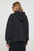 Кофта Gant жіноча колір чорний з капюшоном однотонна