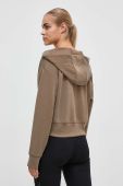 Кофта Casall жіноча колір коричневий з капюшоном однотонна