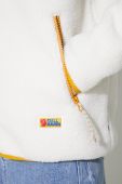 Флісова кофта Fjallraven Vardag Pile колір бежевий однотонна