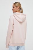 Кофта Reebok жіноча колір рожевий з капюшоном з принтом (3574233)