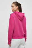 Кофта Reebok жіноча колір рожевий з капюшоном однотонна (3574237)