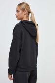 Бавовняна кофта Reebok Classic жіноча колір чорний з капюшоном з аплікацією